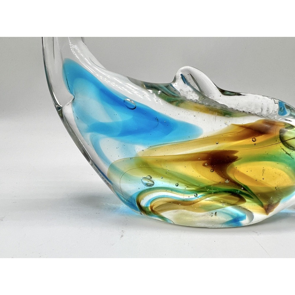 Vintage Art Glass Sculpture Swordfish Fish Sailfish Artisan - Picture 9 of 11